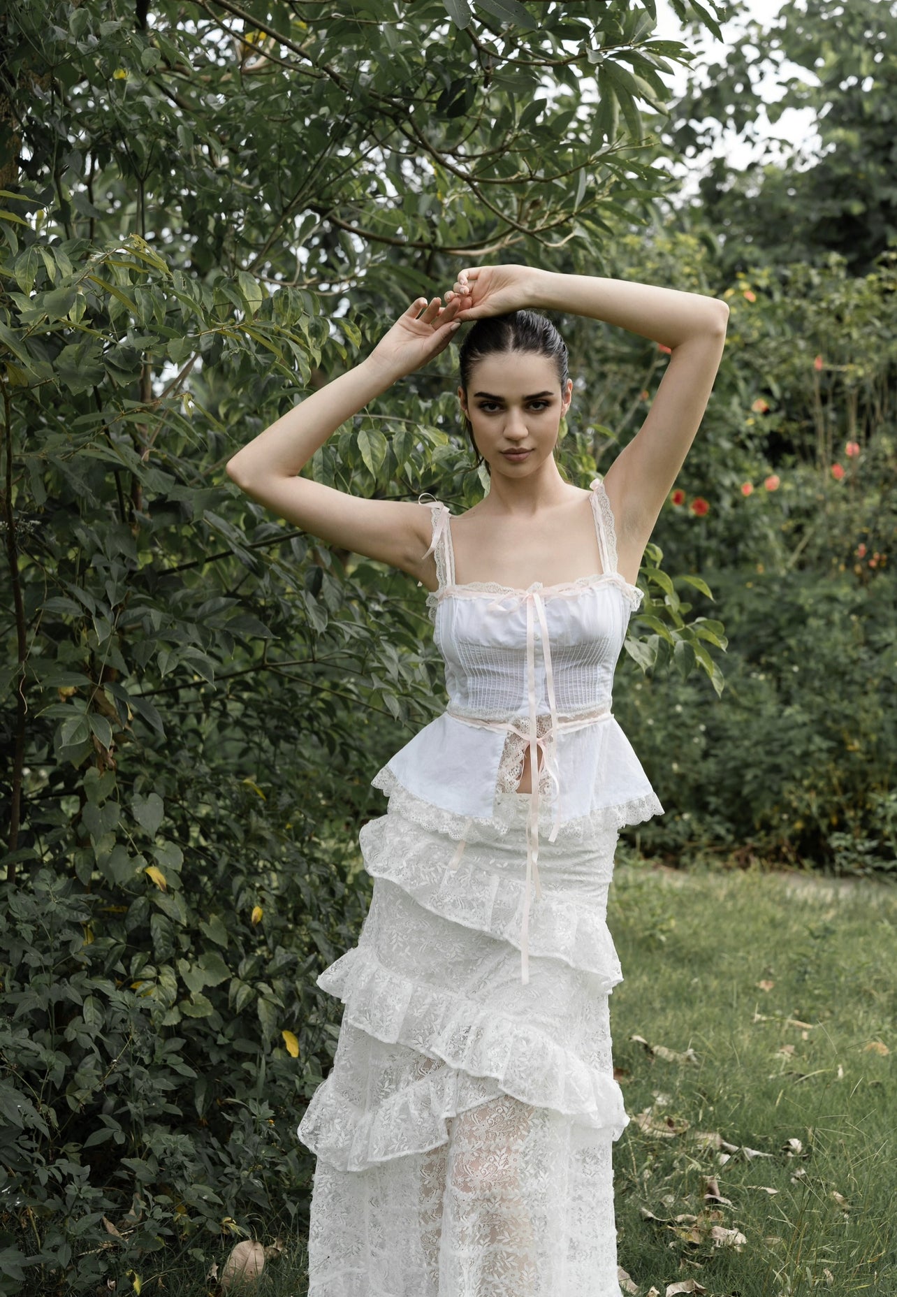 Folklore Lace Midi Skirt