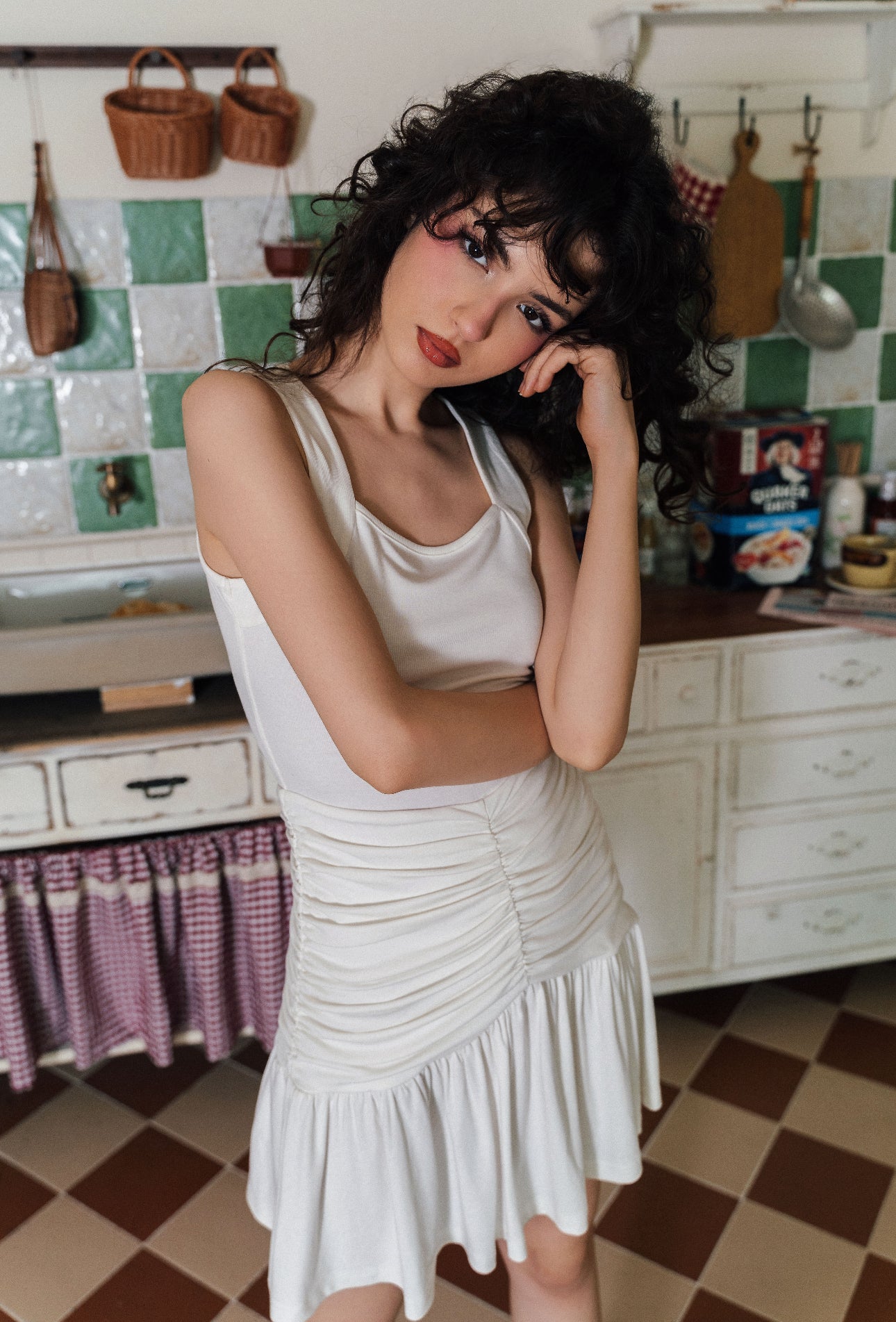 White Tank Top Mini Dress