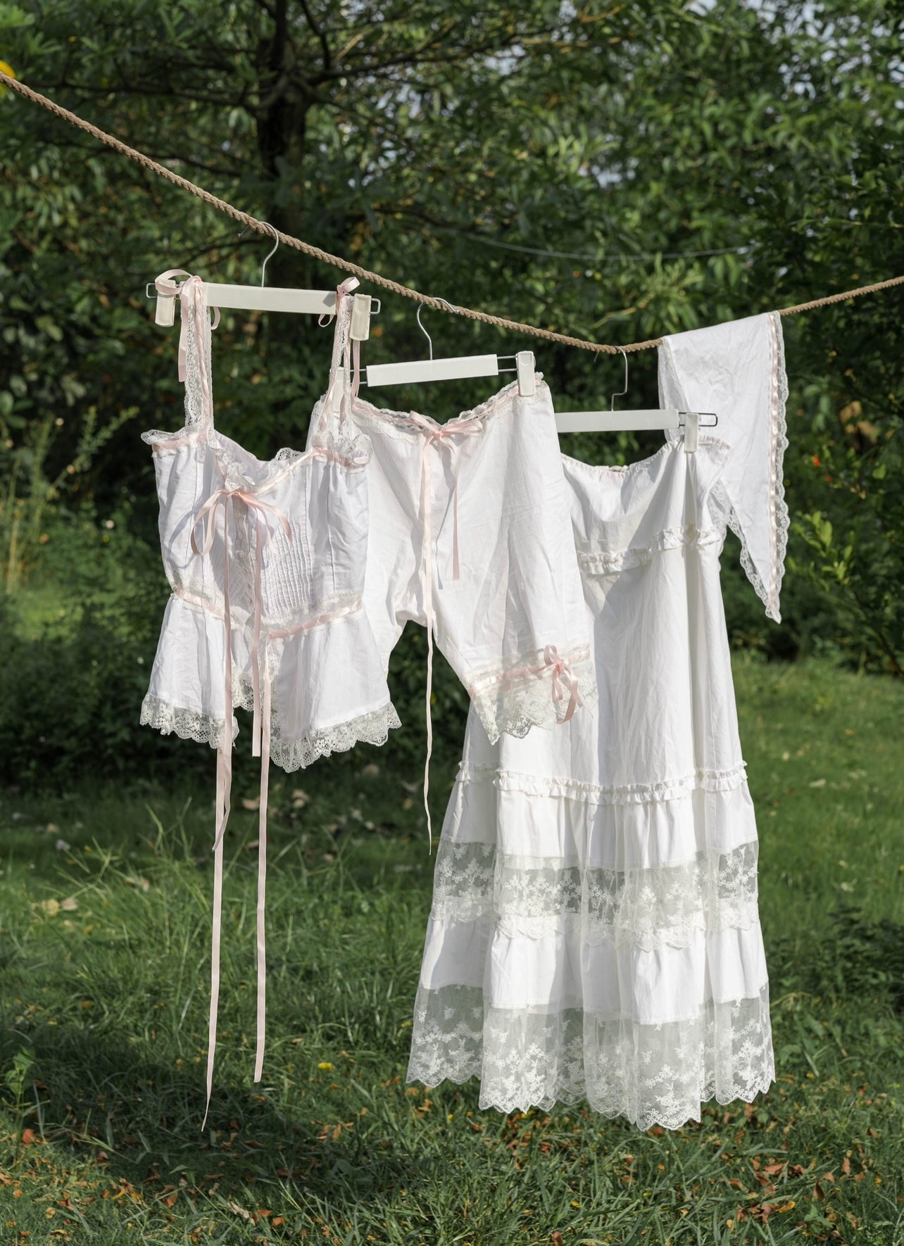 Ariel Tie-up Top + Scarf Set