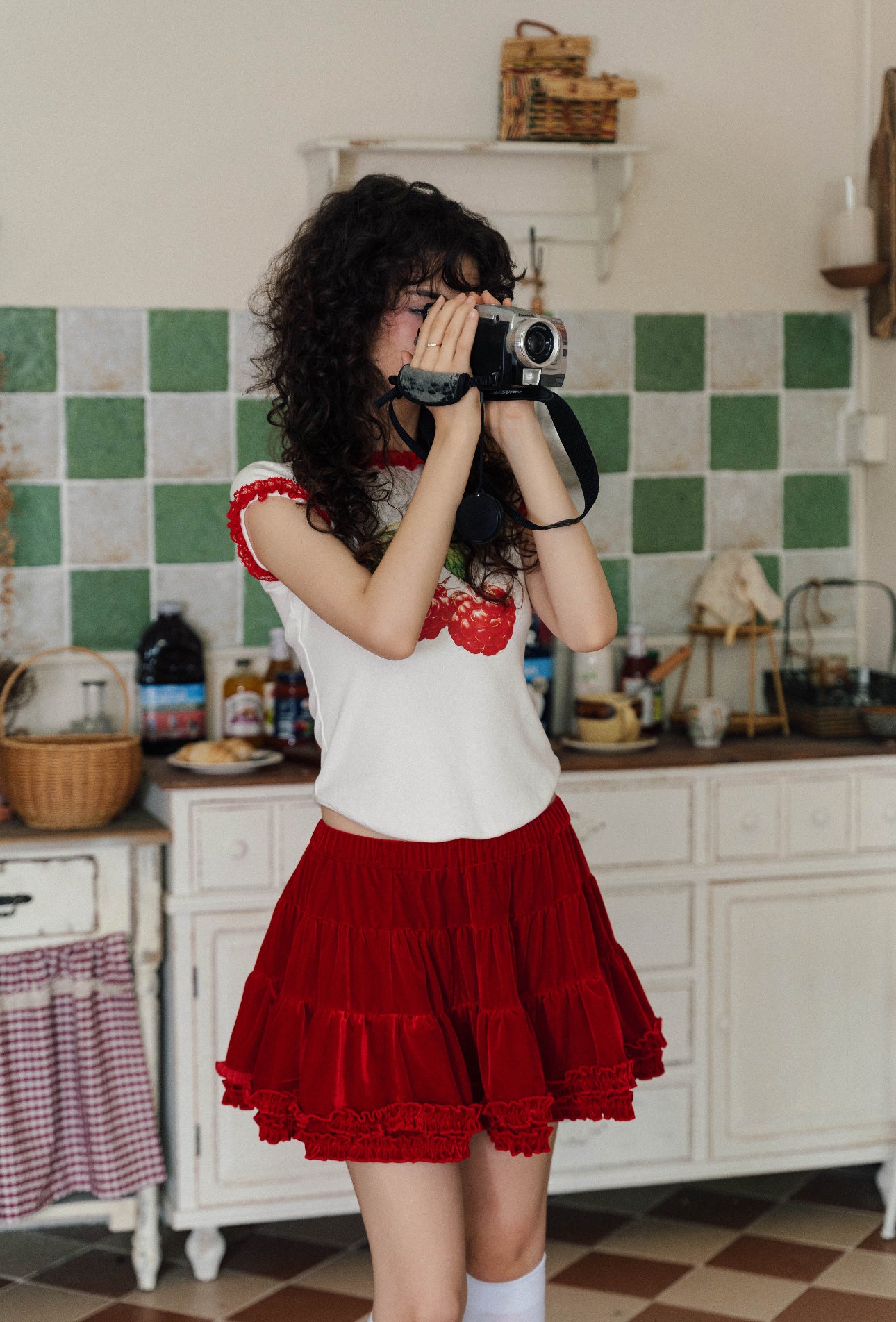 Red Velvet Mini Skort