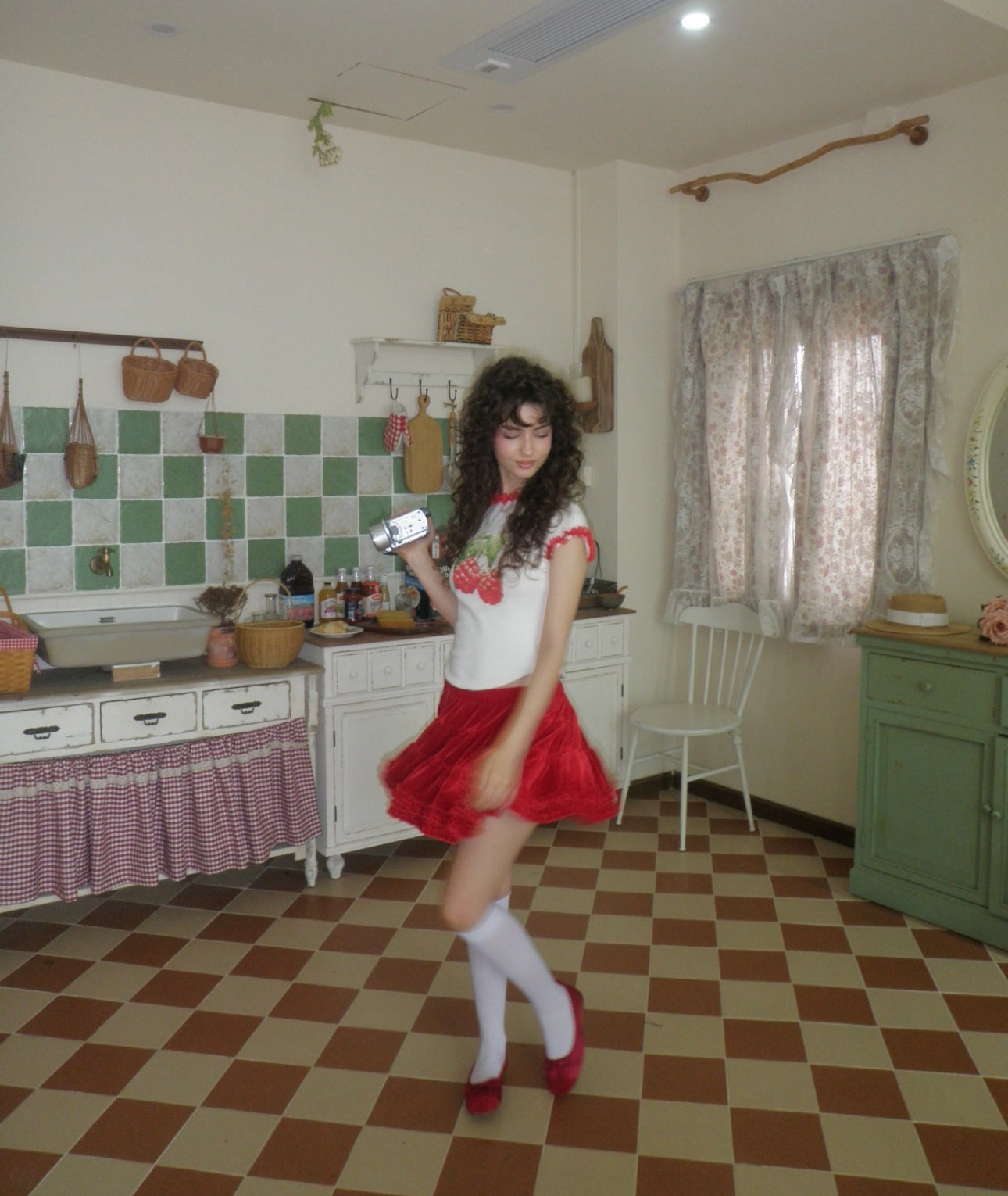 Red Velvet Mini Skort