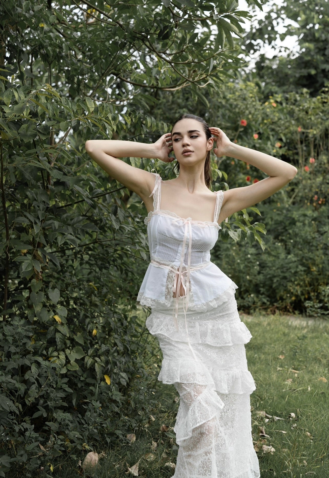 Folklore Lace Midi Skirt