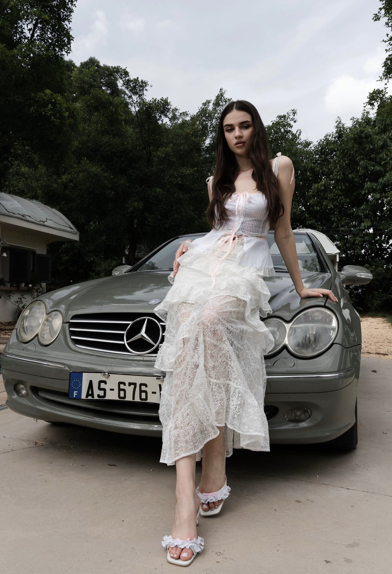 Folklore Lace Midi Skirt