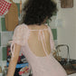 Pink Lace Midi Dress