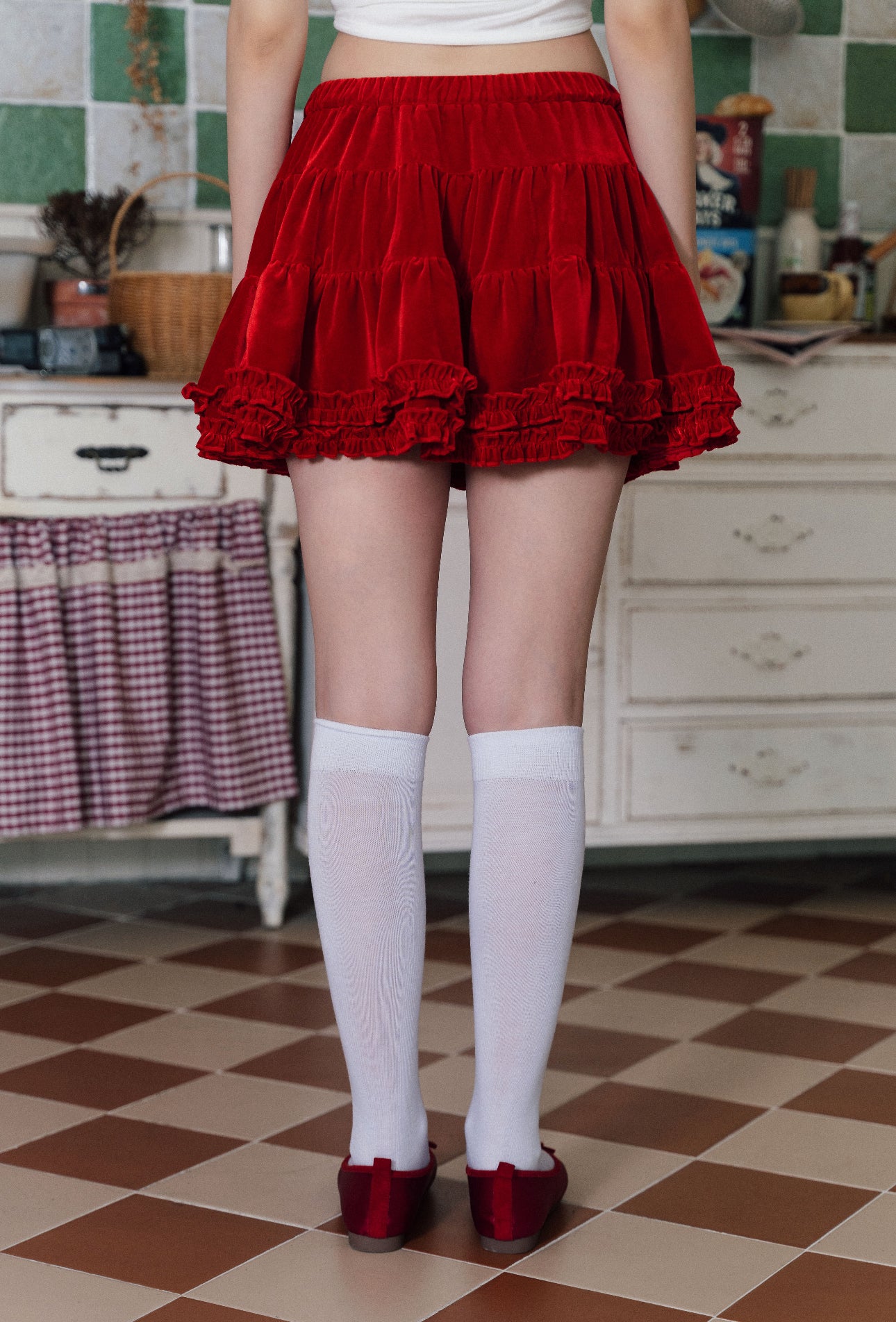 Red Velvet Mini Skort