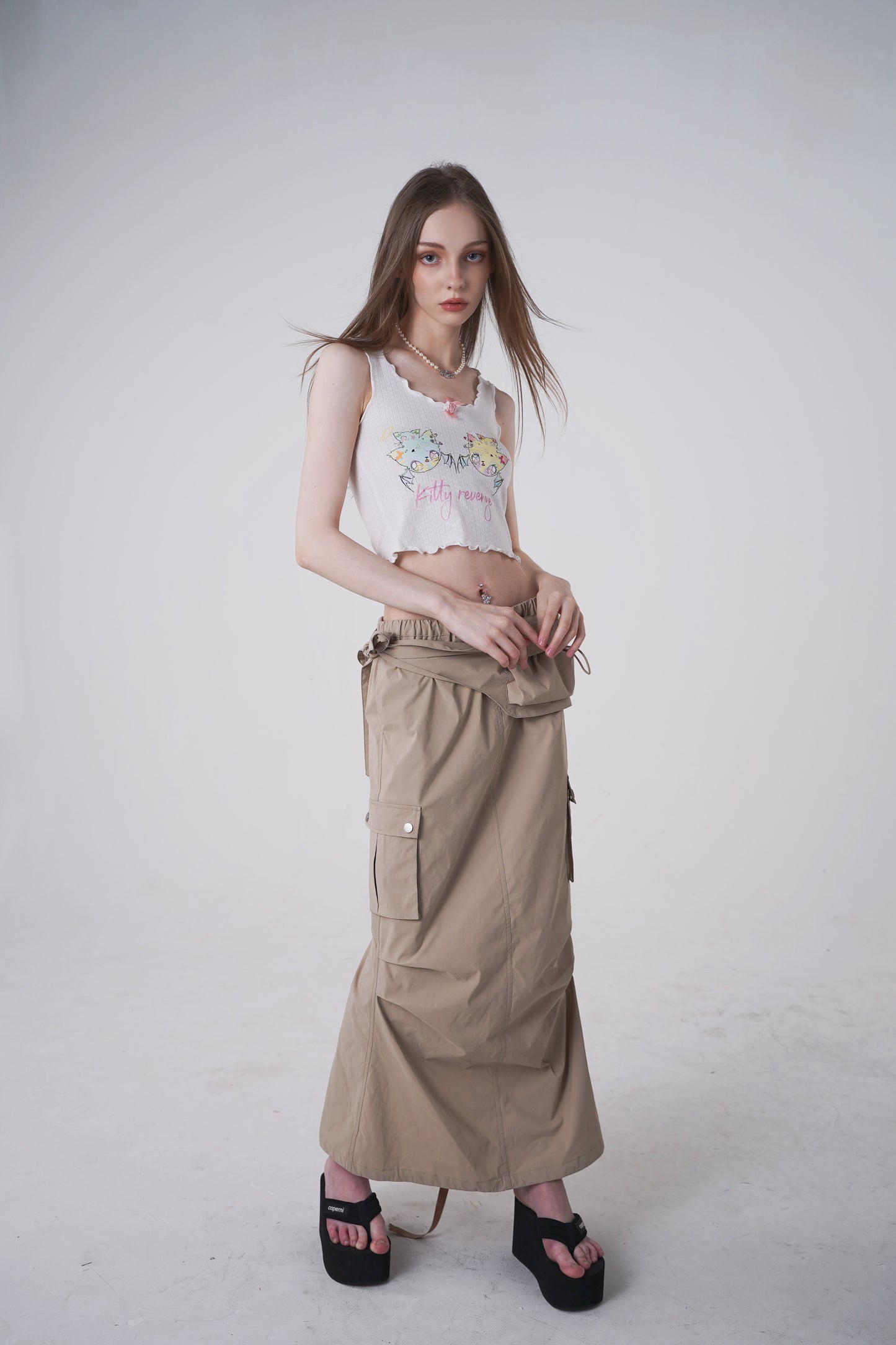 Jumbo midi skirt