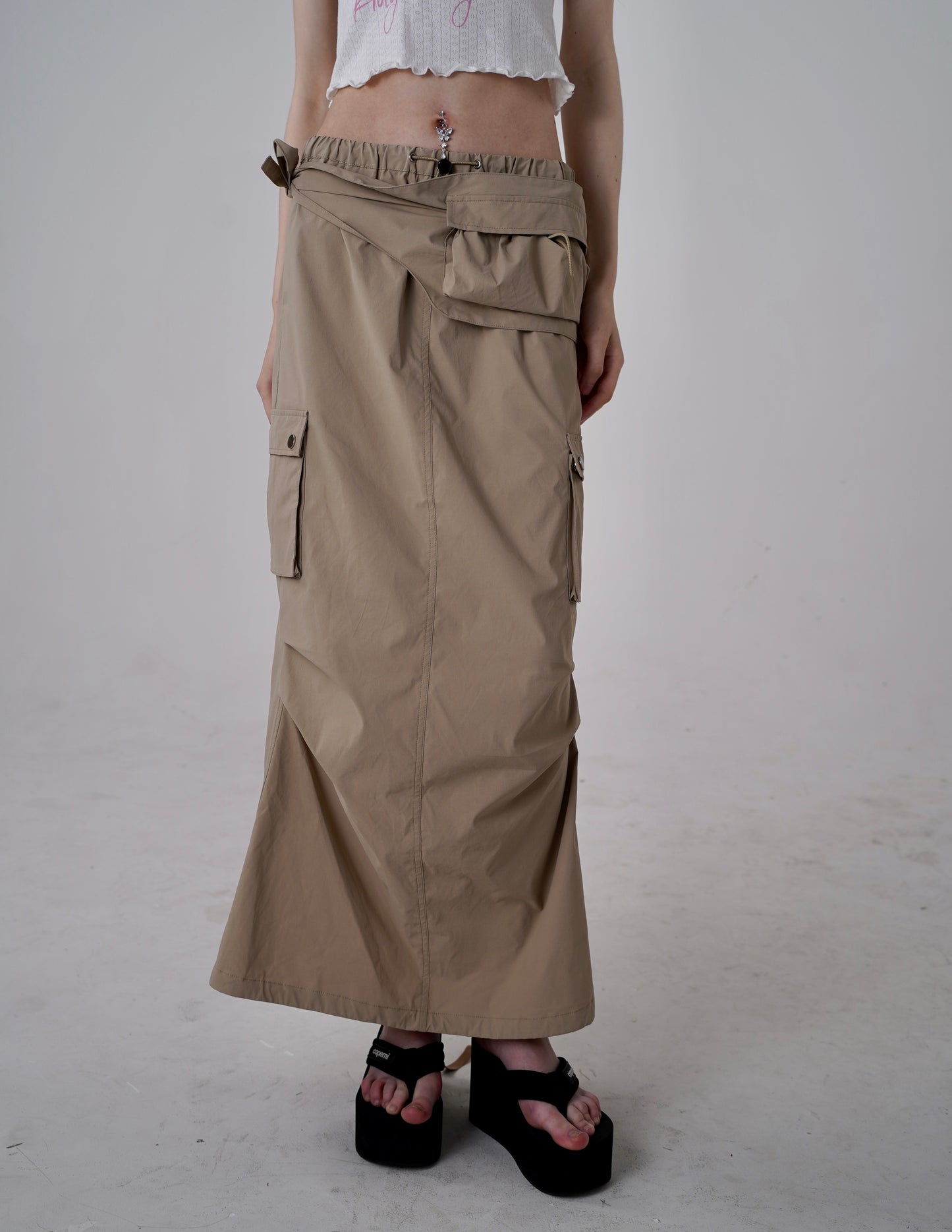 Jumbo midi skirt