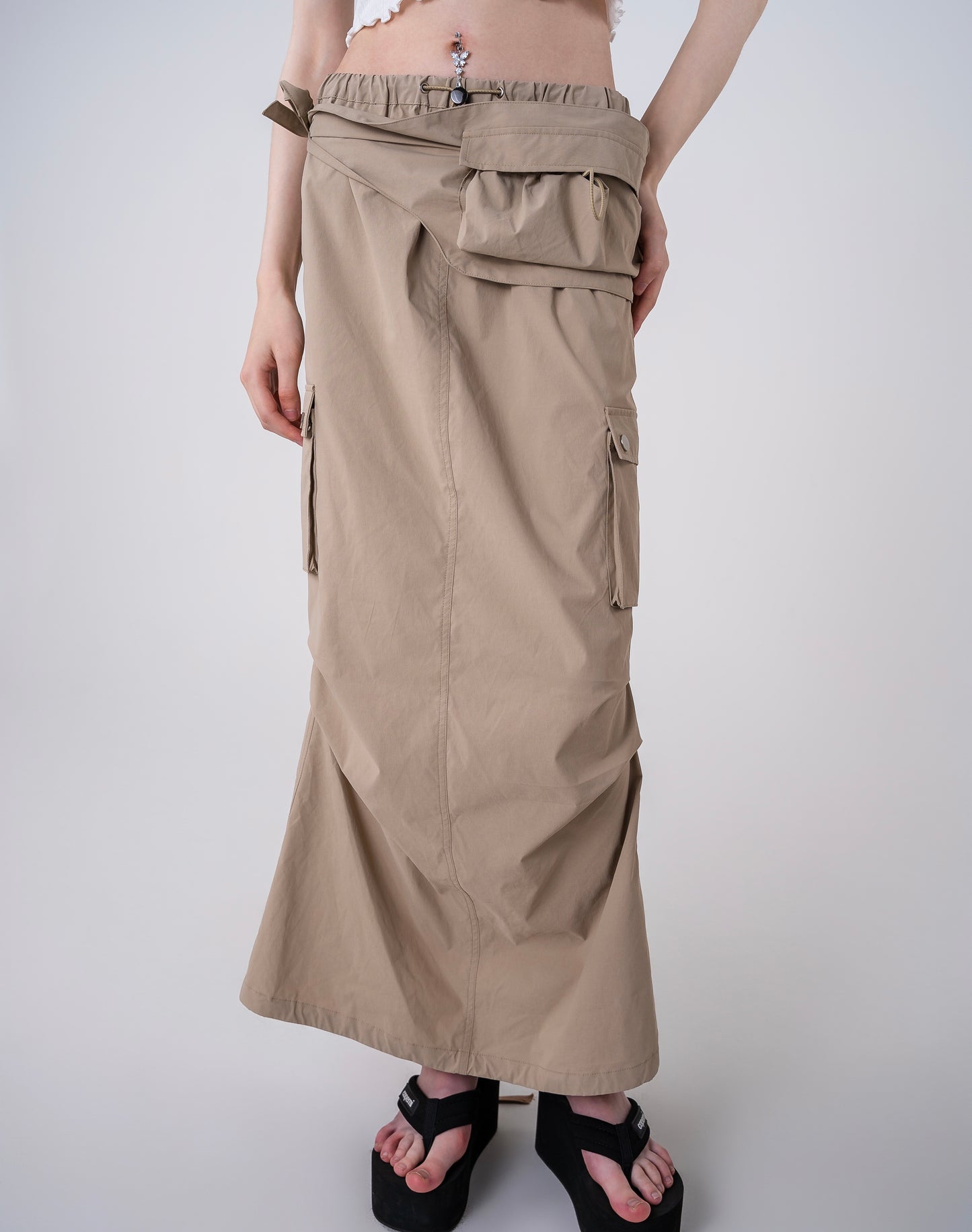 Jumbo midi skirt