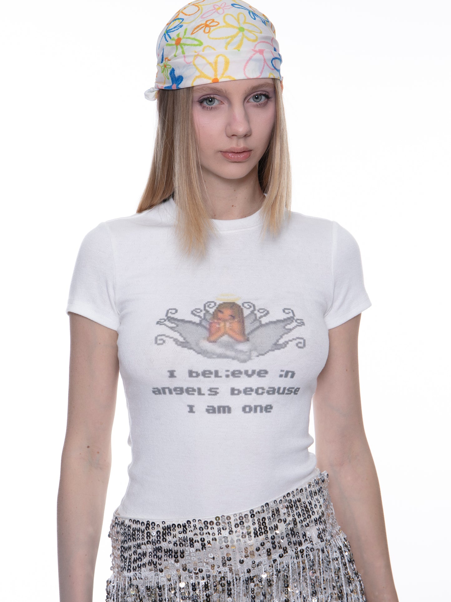 Angel Babe Retro Girls Printed Top