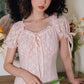 Pink Lace Midi Dress
