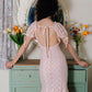 Pink Lace Midi Dress